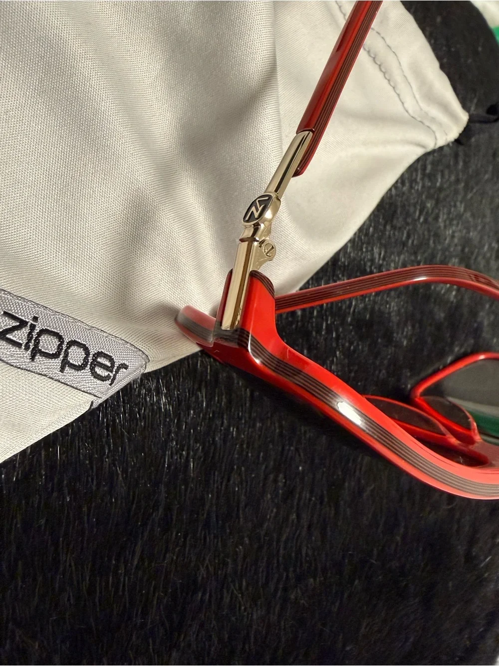 Vintage Von Zipper Rare Red Oversized Shield Sunglasses